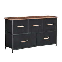 Load image into Gallery viewer, Dresser Storage Organizer, 5 Drawer Dresser Tower Unit for Bedroom Hallway Entryway Closets, Small Dresser Clothes Storage with Wide Sturdy Steel Frame Wood Top XH