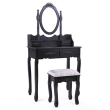 Load image into Gallery viewer, Double drawer dressing table-black