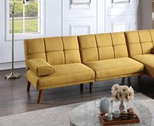 Load image into Gallery viewer, Mustard Polyfiber Adjustable Tufted Sofa Living Room Solid wood Legs Comfort Couch