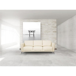 Malaga Sofa; Cream Leather 55005
