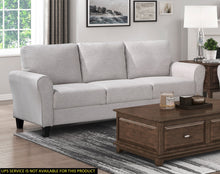 Load image into Gallery viewer, Modern Transitional Sand Hued Textured Fabric Upholstered 1pc Sofa Attached Cushions Living Room Furniture