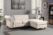 Load image into Gallery viewer, Waldina Reversible Sectional Sofa in Beige Fabric LV00643