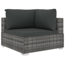 Load image into Gallery viewer, 10 Piece Garden Lounge Set with Cushions Poly Rattan Gray