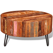 Load image into Gallery viewer, Coffee Table Solid Reclaimed Wood Round