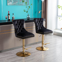 Load image into Gallery viewer, set of 2 Swivel Bar Stools Chair Set of 2 Modern Adjustable Counter Height Bar Stools .