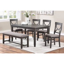 Load image into Gallery viewer, Dasher 6 Piece Wood Dining Set; Grey