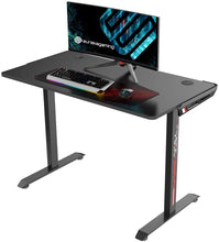 Load image into Gallery viewer, EUREKA ERGONOMIC I1-S Computer Gaming Desk, 43.3&quot; Small Home Office PC Gaming Desk with Eureka Gaming Mousepad, T-Shaped Writing Study Tables Popular