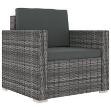 Load image into Gallery viewer, 13 Piece Garden Lounge Set with Cushions Poly Rattan Gray