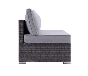 Sheffield 4PC Pack Patio Sofa Set; Gray Fabric &amp; Gray Finish OT01091