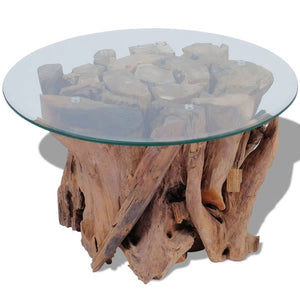 Coffee Table Solid Teak Driftwood 23.6"
