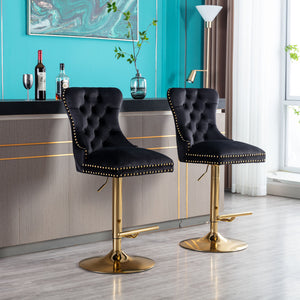 set of 2 Swivel Bar Stools Chair Set of 2 Modern Adjustable Counter Height Bar Stools .