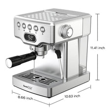 Load image into Gallery viewer, Espresso Machine; 20 bar espresso machine with milk frother for latte; cappuccino; Machiato; for home espresso maker; 1.8L Water Tank; Stainless Steel