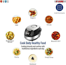 Load image into Gallery viewer, Rice Cooker Small Rice Maker Steamer Pot Electric Steamer Digital Electric Rice Pot Multi Cooker &amp; Food Steamer Warmer 5.3 Qt 5 Core RC0501