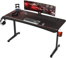 Load image into Gallery viewer, EUREKA ERGONOMIC Gaming Desk 60&quot; Home Office Computer Desk, New Polygon Legs Design, Captain Series (60 Inch, Black)