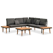 Load image into Gallery viewer, 4 Piece Garden Lounge Set with Cushions Solid Acacia Wood