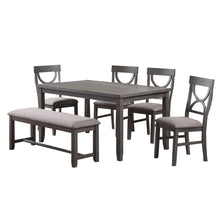Load image into Gallery viewer, Dasher 6 Piece Wood Dining Set; Grey