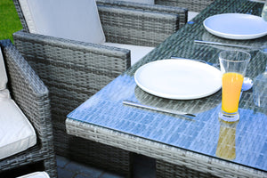 Direct Wicker 11-Piece Outdoor PE Rattan Wicker Patio Dining Table Set Garden Outdoor Patio Furniture Set