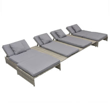 Load image into Gallery viewer, Outdoor Lounge Set 15 Pieces Poly Rattan Gray