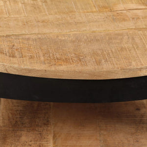 Coffee Table Solid Rough Mango Wood 25.6"x12.6"