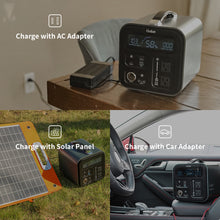 Load image into Gallery viewer, GOFORT Portable Power Station, 1100Wh Solar Generator With 1200W (Peak 2000W) 110V AC Outlets, 120W 12V DC, QC3.0&amp;TypeC, SOS Flashlight, Backup Power Lithium Battery Pack For Outdoor RV/Van Camping