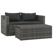 Load image into Gallery viewer, 6 Piece Garden Lounge Set with Cushions Poly Rattan Gray