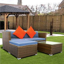 Load image into Gallery viewer, 3 Piece Patio Sectional Wicker Rattan Outdoor Furniture Sofa Set