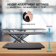 Load image into Gallery viewer, Smugdesk Standing Desk D-73S-32IN-BK