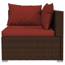Load image into Gallery viewer, 8 Piece Patio Lounge Set with Cushions Poly Rattan Brown