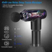 Load image into Gallery viewer, Percussion Massage Gun Rechargeable Deep Tissue Vibration Massager Handheld Leg Body Cordless Massager