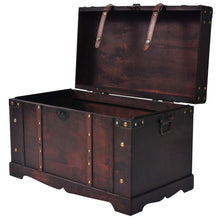Load image into Gallery viewer, Vintage Treasure Chest Wood 26&quot;x15&quot;x15.7&quot;