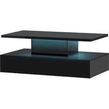 Load image into Gallery viewer, Coffee Table Cocktail Table Modern Industrial Design with LED lighting, 16 colors with a remote control