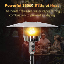 Load image into Gallery viewer, Bosonshop Outdoor Propane Heater Portable Patio Heater With Wheels 87 Inches Tall 36000 BTU for  Commercial Courtyard (Black)
