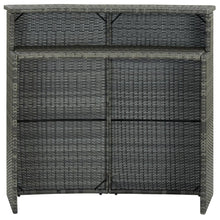 Load image into Gallery viewer, Garden Bar Table Gray 47.2&quot;x21.7&quot;x43.3&quot; Poly Rattan
