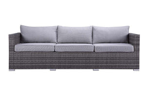 Sheffield 4PC Pack Patio Sofa Set; Gray Fabric