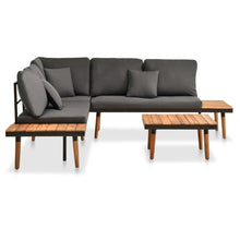 Load image into Gallery viewer, 4 Piece Garden Lounge Set with Cushions Solid Acacia Wood