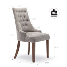 Load image into Gallery viewer, Free Shipping Modern Elegant -Tufted Upholstered Fabric ,Dining Side Csdhair Set of Two