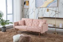 Load image into Gallery viewer, Velvet Sofa ; Accent sofa .loveseat sofa with rose gold metal feet and