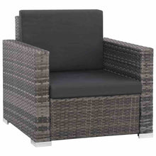 Load image into Gallery viewer, 12 Piece Garden Lounge Set with Cushions Poly Rattan Gray