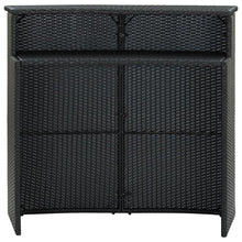 Load image into Gallery viewer, Garden Bar Table Black 47.2&quot;x21.7&quot;x43.3&quot; Poly Rattan