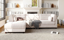 Load image into Gallery viewer, 2 Pieces L shaped Sofa with Removable Ottomans and comfortable waist pillows
