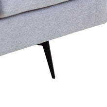 Load image into Gallery viewer, Modern Three Seat Sofa Couch with 2 Pillows; Light Grey Perfect for Every Occasion.
