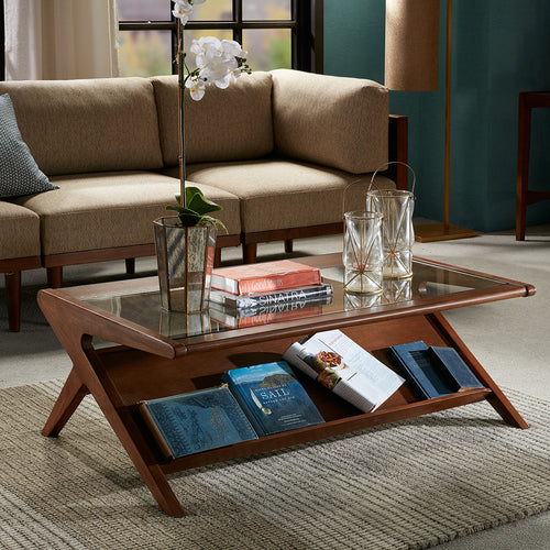 Rocket Coffee Table w/Tempered Glass