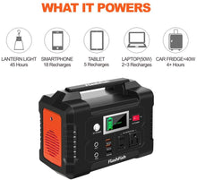 Load image into Gallery viewer, 200W Portable Power Station, FlashFish 40800mAh Solar Generator with 110V AC Outlet/2 DC Ports/3 USB Ports, Backup Battery Pack Power Supply for CPAP Outdoor Advanture Load Trip Camping Emergency