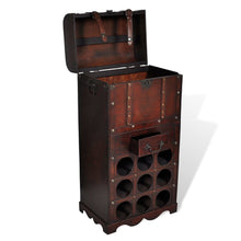 Load image into Gallery viewer, Wooden Wine Rack for 9 Bottles with Storage